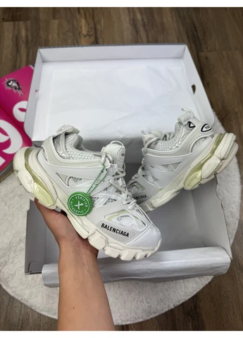 Белые летние кроссовки balenciaga track 3.0 white баленсиага трек No Brand