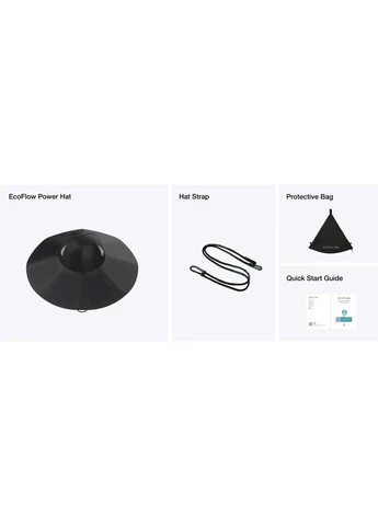 Капелюх із гнучкими сонячними панелями Power Hat Medium-Large [112874] EcoFlow (401596392)