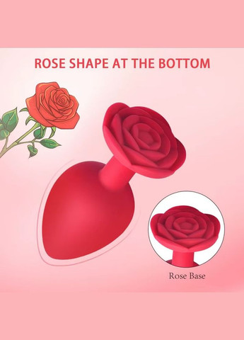 Анальная пробка красного цвета силиконовая с узором, мини-размер, 10143 No Brand (315439948)