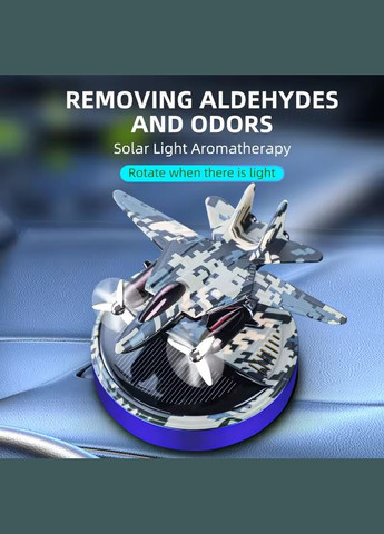 Ароматизатор салону автомобіля Y-6 "Винищувач" на сонячній батареї, Pixel-blue VHG (360771950)