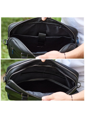 Чоловіча ділова сумка зі шкіри 39х29х10, класичний портфель для ноутбука та офісу, сумочка для студента, No Brand (360751446)