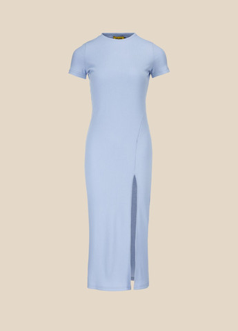 Голубое повседневный платье LAWA однотонное
