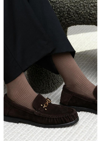 Коричневі шкарпетки в рубчик бавовняні з послабленою резинкою 062 Steven (370770755)