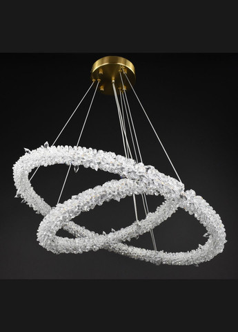 Люстра подвесная хрустальная LED 28133 Латунь 25-170х64х64 см. Sunnysky (364490751)