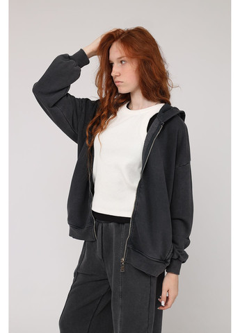 Толстовка на молнии женская цвет темно-серый ЦБ-00283753 Yuki (361400367)
