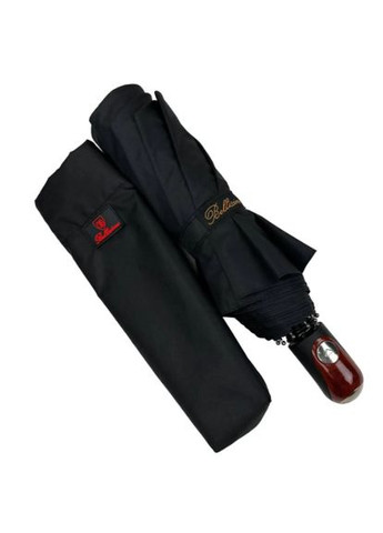 Чёрный мужской зонтик 10 спиц, полуавтомат, черный с прорезиненной ручкой Bellissima (365778569)