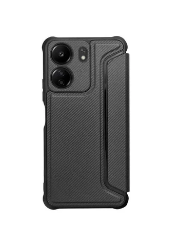 Чохол-книжка для Xiaomi Redmi 13C чорний штучна шкіра + силікон з слотом для картки No Brand (402064797)