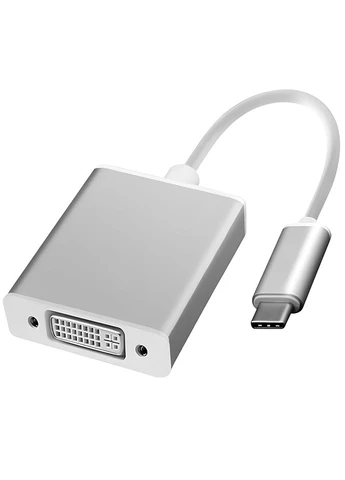 Адаптер, конвертер з Type-C на DVI для передачі відео UC2DVI-01, перехідник для ноутбука, проектора, телевізора, FullHD 1080P Addap (376267552)