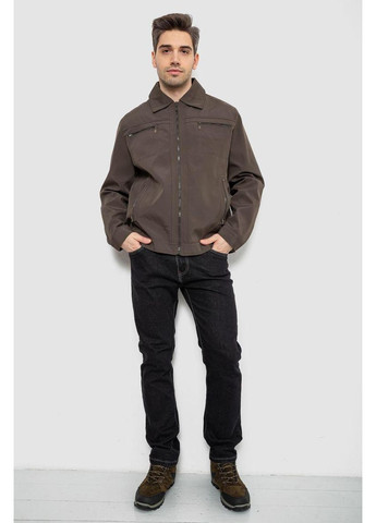 Оливковая (хаки) куртка мужская демисезонная однотонная, 244r033b No Brand