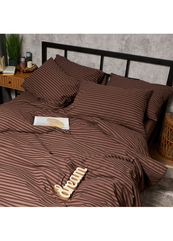 Комплект постельного белья Бязь Gold Люкс Двуспальные 175х210 наволочки 2х50х70 (MS-820009176) Moon&Star Espresso Lines (356115872)