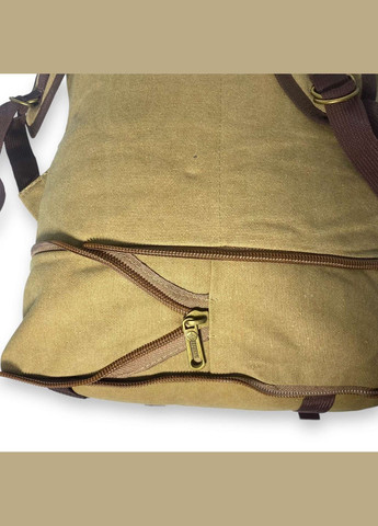 Брезентовый рюкзак, с расширением размера, один отдел, дополнительные карманы, размер: 45(55)*35*15 см, койот Yuzhe (293510951)