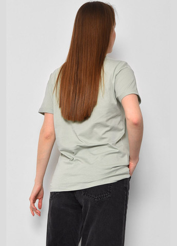 М'ятна літня футболка жіноча м'ятного кольору Let's Shop