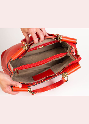 Жіноча сумка з натуральної шкіри 4006-12-26 помаранчева Eminsa (261481703)