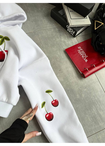 Реал! Стильне худі з вишеньками | Розмірна сітка в описі DK/DL Мода без кордонів (357741069)