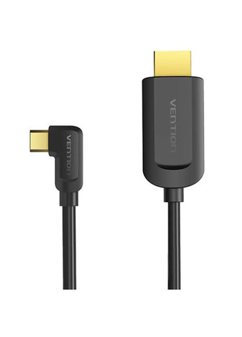 Кабель USB 3.1 Type-C M - HDMI M, 1.5m 90° 4K 60 Гц PVC Black Vention (315142641)