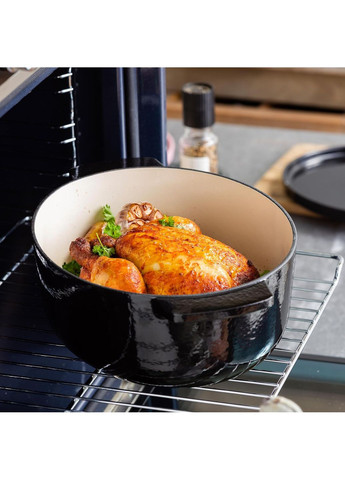 Гусятница чугунная с крышкой, 30 см, 5,6 л, черная (CC006064-001) KitchenAid (370641576)