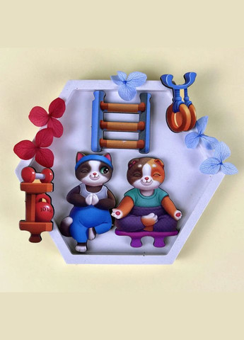 Деревянный пазл-вкладыш "Кошачий летний домик" (ПСД272) PSD272 Ubumblebees (337579859)