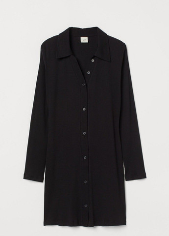 Черное кэжуал платье H&M однотонное