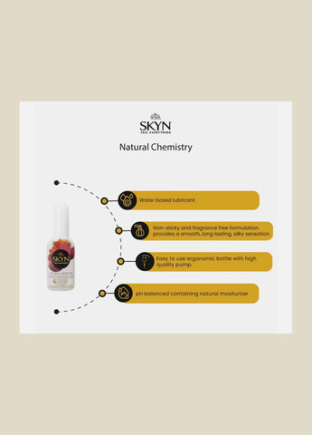 Лубрикант на водной основе Natural Chemistry Lubricant, 80 мл с натуральным увлажняющим средством SKYN (316090315)