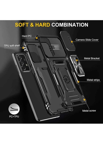 Ударостійкий чохол Camshield Army Ring для Samsung Galaxy A33 5G Чорний Epik (372499482)