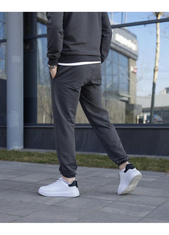 Чоловічі демісезонні спортивні штани бавовняні чорні No Brand (354308111)