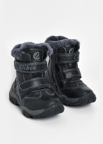Черные кэжуал зимние ботинки детские зима черного цвета Let's Shop