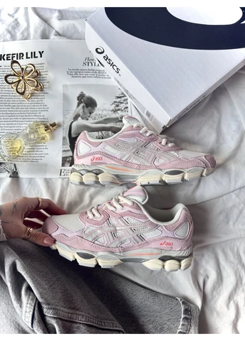 Рожеві літні кросівки asics gel-nyc pink асікс гель нюк рожеві No Brand