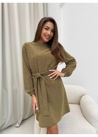 Золотий святковий святкова сукня міні з люрексу MonCher