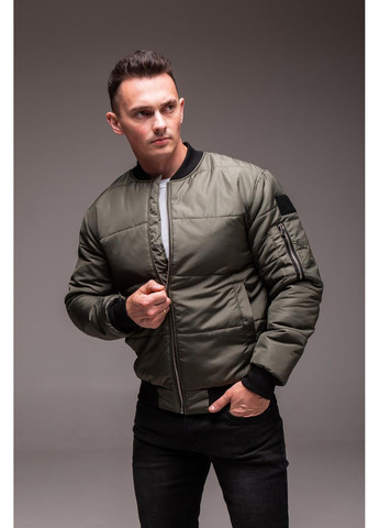 Куртка бомбер утепленная мужская бейсбольный на молнии (360964266)