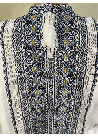 Біла чоловіча вишиванка на білому домотканому полотні ручної роботи ч - 1899. s (372444799)