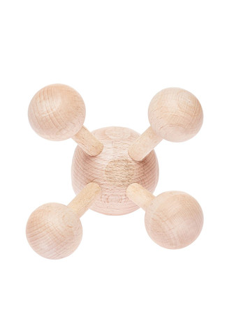 Масажер дерев'яний для спини та тіла "Молекула" з еко-буку Woodly (301591078)