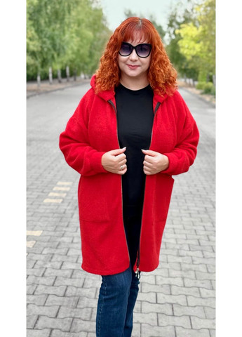 Красный демисезонный кардиган No Brand