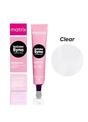 Безаміачний тонер для волосся на кислотній основі SoColor Sync PreBonded CLEAR покриття блиском, 90 мл. Matrix (292736085)
