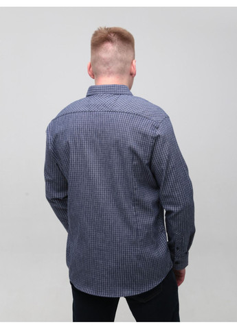 Синяя повседневный рубашка в клетку Jean Piere