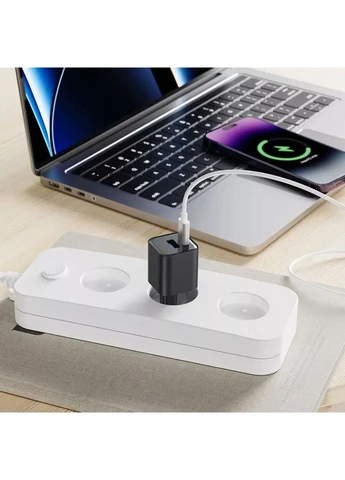 Сетевое зарядное устройство Silicone Power Plus 20W USB-C/USB-A Black (WCSP2011001) [130276] Proove (400988673)