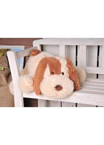 Плюшева Собачка Аліна Кулька 55 см персиковий з коричневим Алина (280915499)