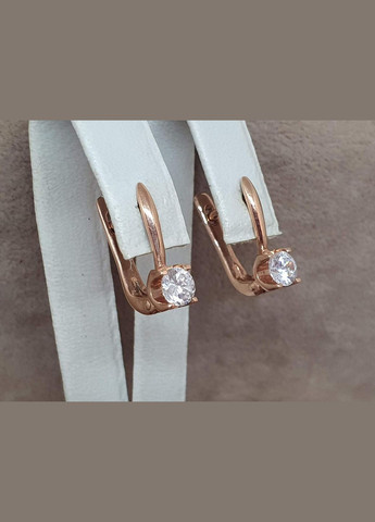 Золоті сережки з фіанітами. С00688Р Qvaliz (329849379)