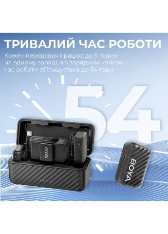 Бездротовий мікрофон MIC 2-02 Type-C/TRS Black Boya (377734349)
