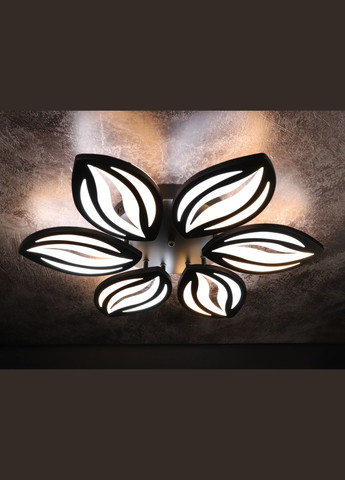 Люстра светодиодная потолочная LED светильник для квартиры на потолок лэд с пультом 25733 Черный 9х61х61 см. Sunnysky (364761396)