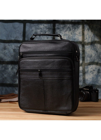 Сумка чоловіча з ручкою для перенесення в руці з натуральної шкіри 23029 Чорний Vintage (356452105)