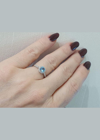 Золотое кольцо с бриллиантами и топазом. 3023351Б Гаразд (316510518)