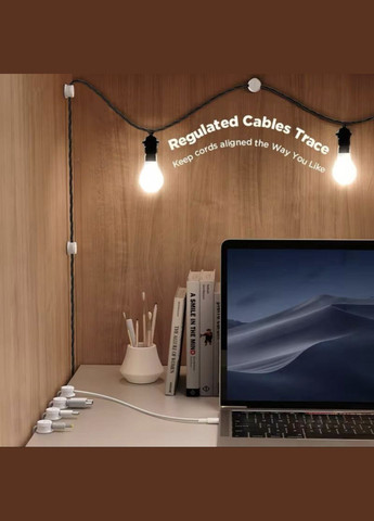 Органайзер фіксатор кабелю тримач менеджмент для дроту затискач стяжка самоклеючий кліпса магнітний 1 шт Білий Joyroom (340276218)