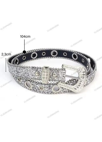 Молодіжний ремінь зі стразами та заклепками Y2K,жіночий яскравий ремінь No Brand (368695222)