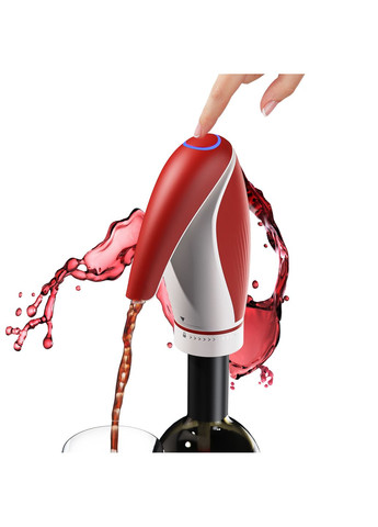 Акумуляторна помпа аератор для вина з вакуумними корками Zally Wine Pump KD-6 Red No Brand (366653307)