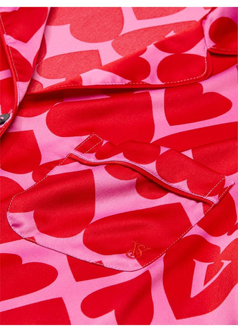 Красная всесезон пижама satin glazed satin long pajama set new Victoria's Secret