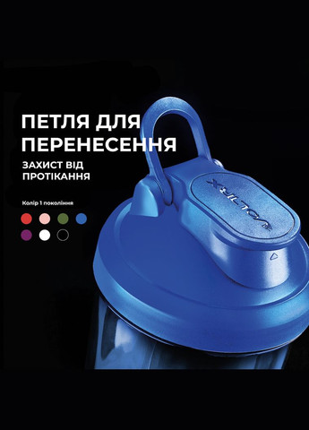 Шейкер спортивный электрический VOLTRX 600 мл. Tritan Blue SmartShake VortexBoost (329440448)