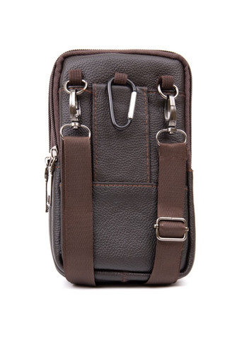 Сумка через плече чоловіча шкіряна на пояс на два відділення з хлястиком 20451 Vintage (302007662)
