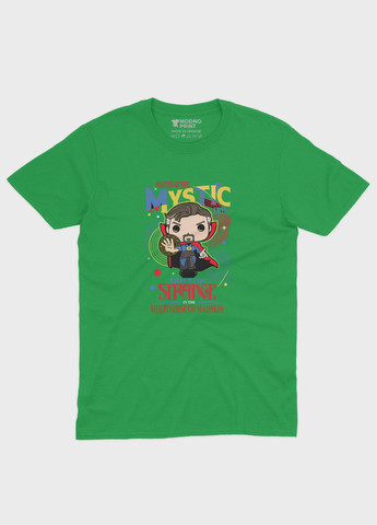 Зеленая демисезонная футболка для мальчика с принтом супергероя - доктор стрэндж (ts001-1-keg-006-020-006-b) Modno