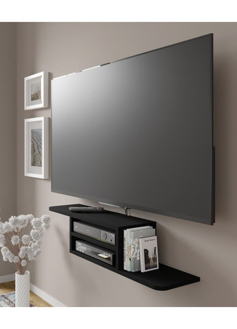 Навісна полиця під телевізор Dedal 90 чорна Bim Furniture (291124499)