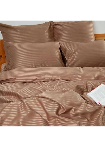 Постільна білизна євро Сатин Stripe Macchiato 2-04120-28495 200х215 см кавовий ТЕП (327791979)